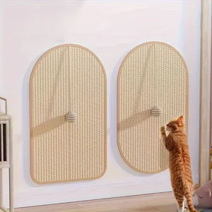 Sisal Cat Scratching Pad - Durable, Sofa-Safe Scratch Board with Playful Toy for Cats, Cat Mat