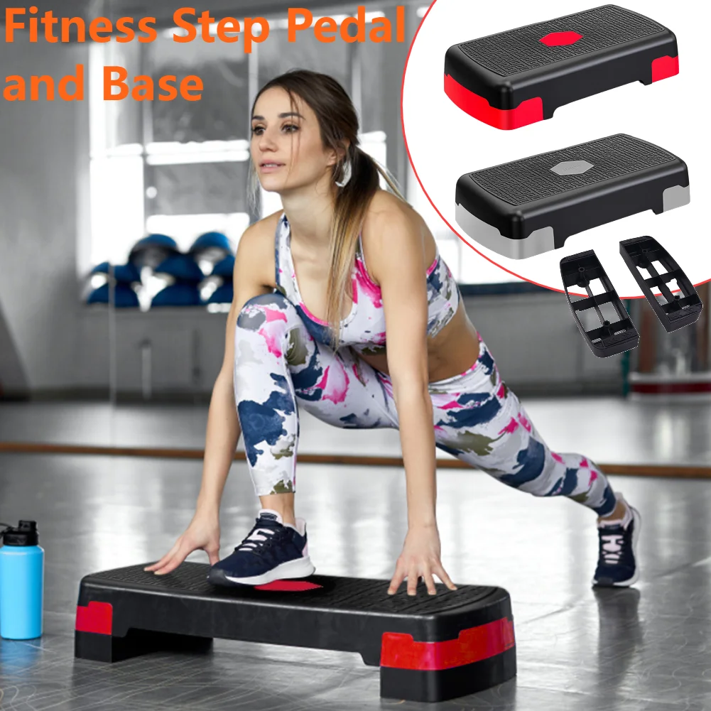 Fitness Pedals with Base Mini Body Building Stepper Adjustable Non-slip Stable 200KG Load-bearing Home Gym Training Equipment