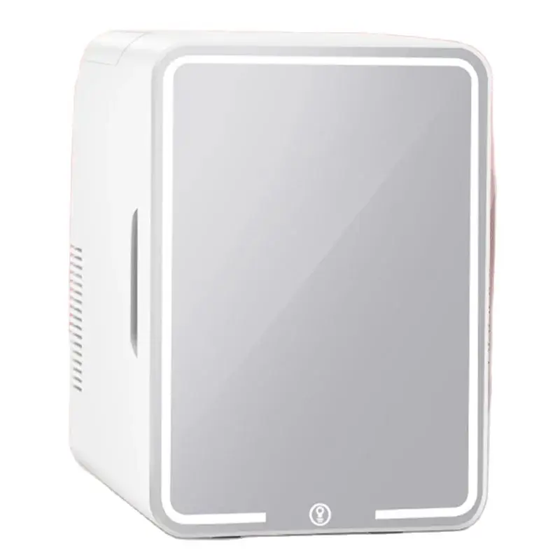 8L/12L Mirror Cosmetics Refrigerated Cosmetic Mini Refrigerator Mask Temperature Regulation Function Touch LED White Fashionable