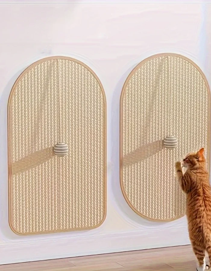 Sisal Cat Scratching Pad – Durable, Sofa-Safe Scratch Board with Playful Toy for Cats, Cat Mat