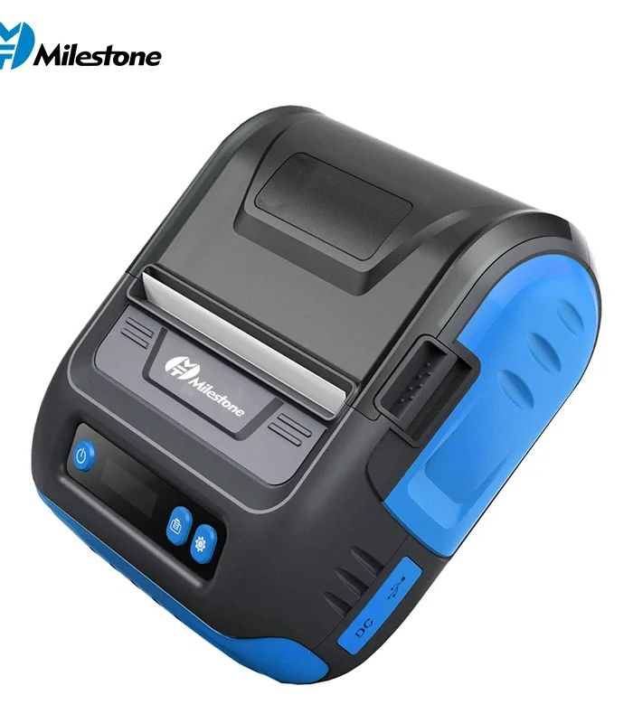 Milestone 80mm 2inch Wireless Bluetooth Thermal  Receipt Printer Receipt Label Maker Portable Sticker Label Printer Portable
